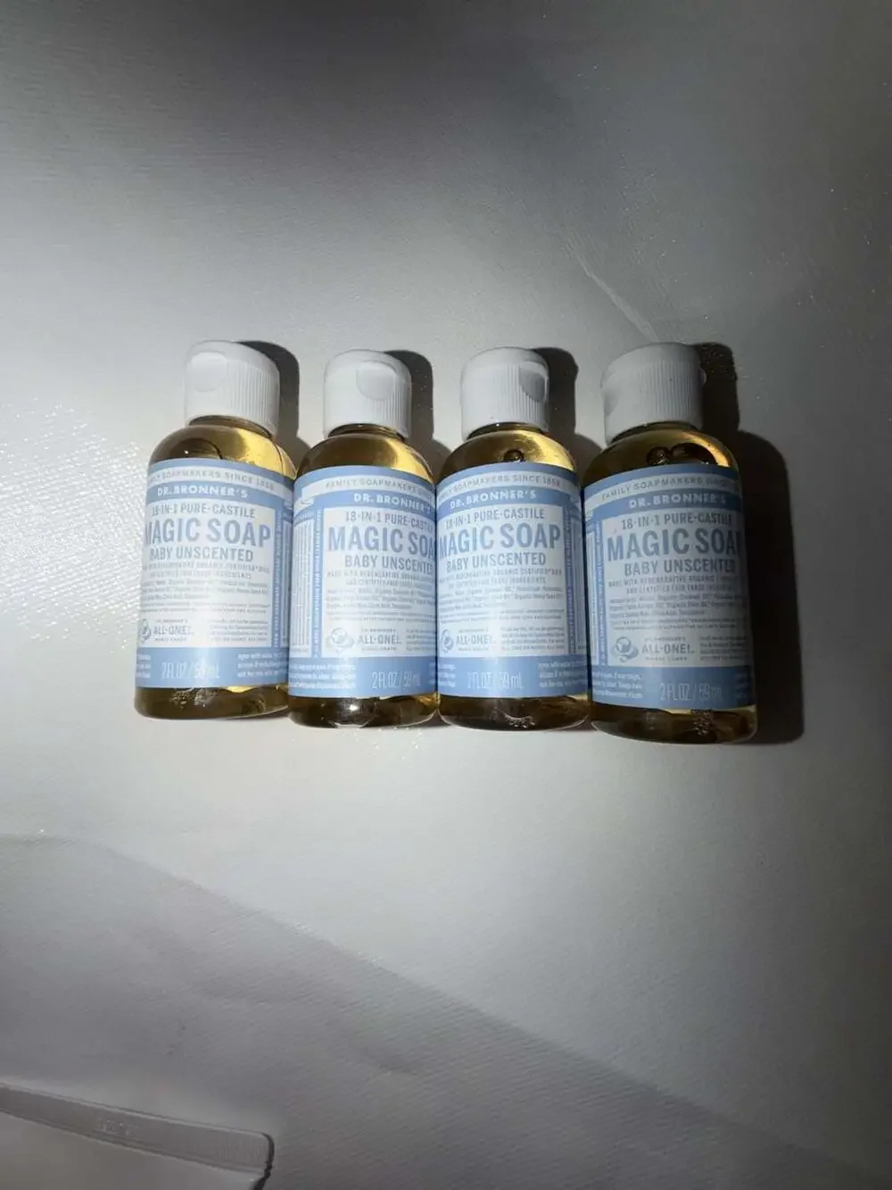 Dr. Bronner's 18-in-1 Pure-Castile Baby Unscented Magic Soap - 2 Fl Oz (Set of 4